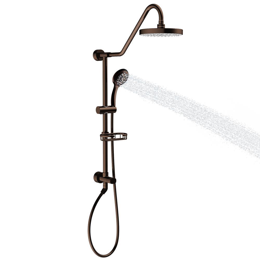 6-spray 8 in. Dual Shower Head and Handheld Shower Head with Low Flow in Oil-Rubbed Bronze - Super Arbor