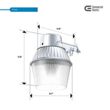 High-Performance 65-Watt Fluorescent Area Light and Flood Light, 2800 Lumens, Dusk to Dawn Outdoor Light
