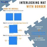 Interlocking Exercise Mat - Blue - 6pc