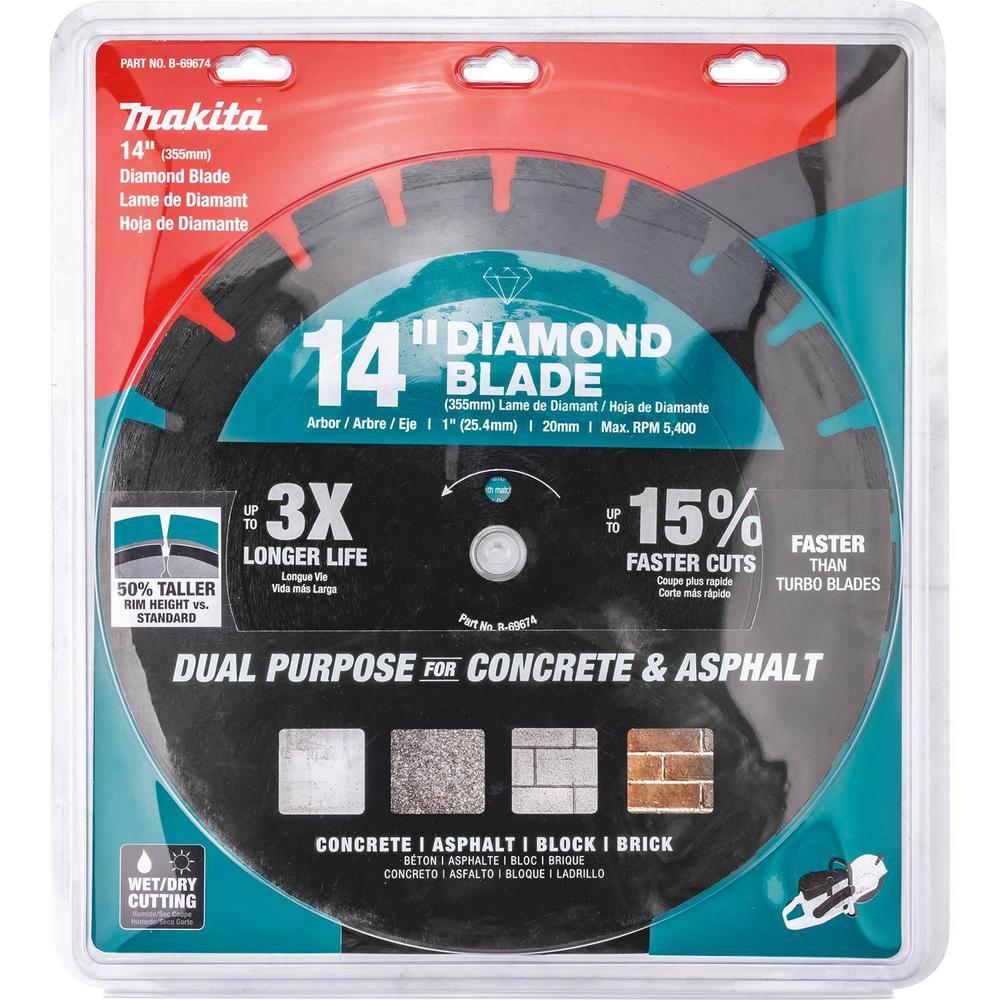 4-Stroke (MM4) 14 in. 76cc Gas Saw with bonus 14 in. Segmented Rim Dual Purpose Diamond Blade - Super Arbor