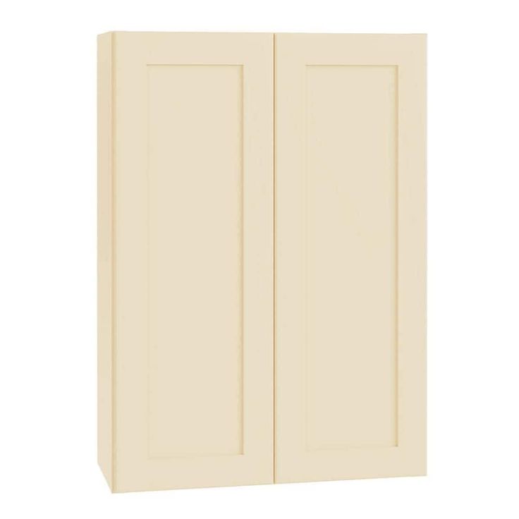 Home Decorators Collection Newport 27 in. W x 12 in. D x 36 in. H Assembled Plywood Wall Kitchen Cabinet in Blended Cream with Soft Close