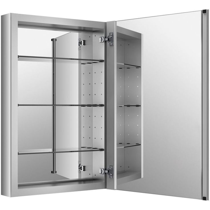 Verdera 20 in. W x 30 in. H Recessed Medicine Cabinet in Anodized Aluminum