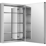 Verdera 20 in. W x 30 in. H Recessed Medicine Cabinet in Anodized Aluminum