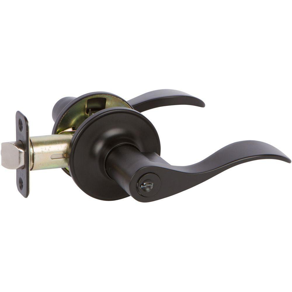Callan Bennett Edged Oil Rubbed Bronze Keyed Entry Door Lever - Super Arbor