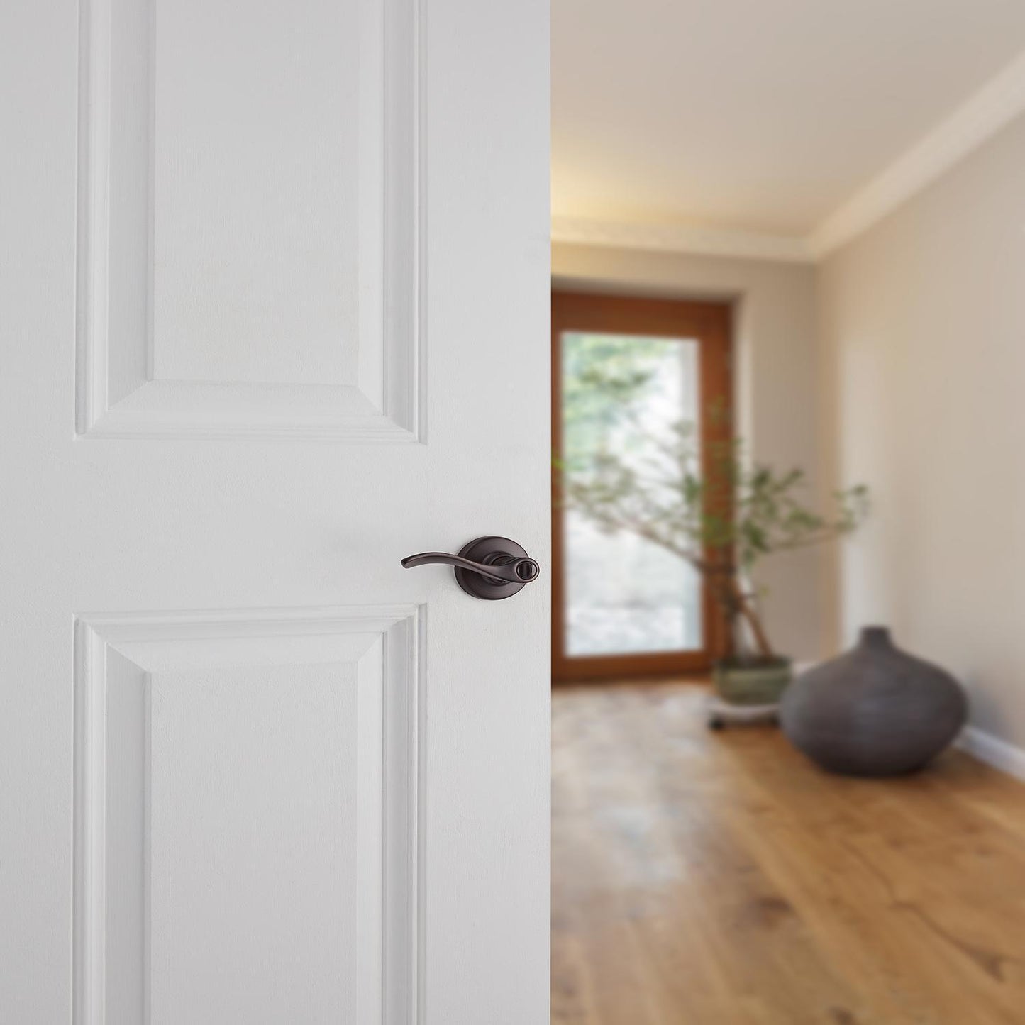Kwikset Balboa Venetian Bronze Privacy Lever, Right or Left Handed
