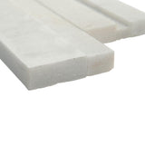 Arctic White 3D Ledger Panel 6 in. x 24 in. Honed Marble Wall Tile (10 cases / 60 sq. ft. / pallet) - Super Arbor