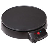 110 sq. in. Black Non-Stick Electric Griddle Crepe Maker