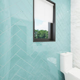 Giorbello Teal 3-in x 9-in Glossy Glass Subway Wall Tile (5-sq. ft/ Carton)
