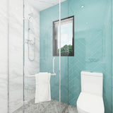 Giorbello Teal 3-in x 9-in Glossy Glass Subway Wall Tile (5-sq. ft/ Carton)
