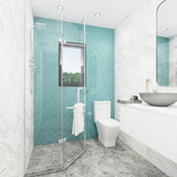 Giorbello Teal 3-in x 9-in Glossy Glass Subway Wall Tile (5-sq. ft/ Carton)