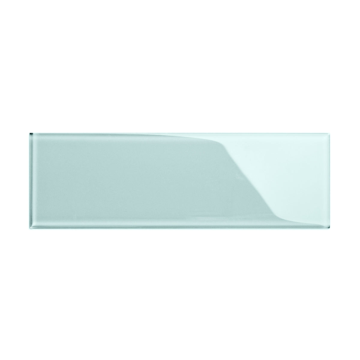 Giorbello (Sample) 4x12 glass subway tiles Baby Blue 3-in x 6-in Glossy Glass Brick Subway Wall Tile