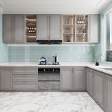 Giorbello Classic Premium Baby Blue 4-in x 12-in Glossy Glass Subway Wall Tile (5-sq. ft/ Carton)