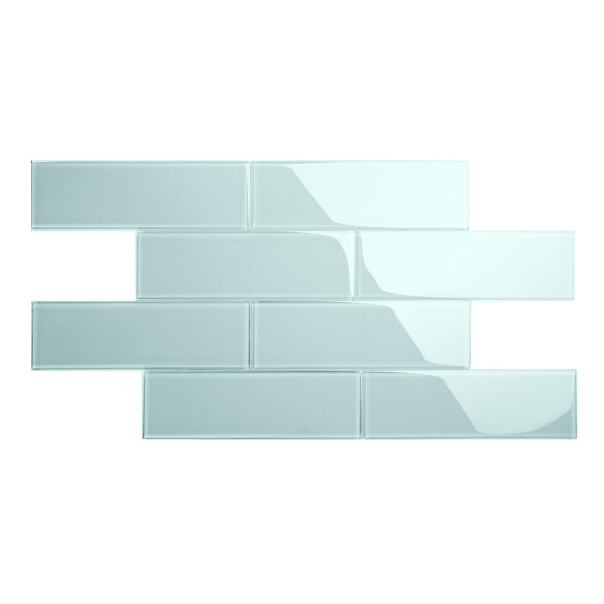 Giorbello Classic Premium Baby Blue 4-in x 12-in Glossy Glass Subway Wall Tile (5-sq. ft/ Carton)