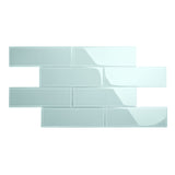 Giorbello Classic Premium Baby Blue 4-in x 12-in Glossy Glass Subway Wall Tile (5-sq. ft/ Carton)