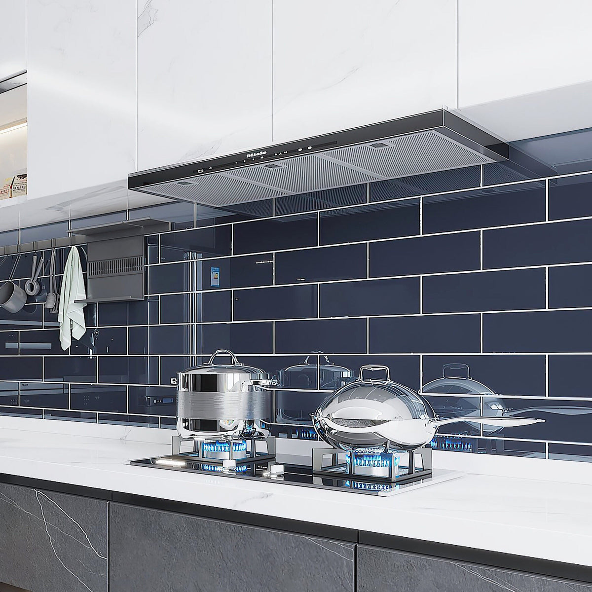 Giorbello Classic Premium Midnight Blue 4-in x 12-in Glossy Glass Subway Wall Tile (5-sq. ft/ Carton)