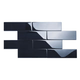 Giorbello Classic Premium Midnight Blue 4-in x 12-in Glossy Glass Subway Wall Tile (5-sq. ft/ Carton)