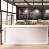 Giorbello (Sample) 4x12 glass subway tiles Rose Pale Pink 4-in x 12-in Glossy Glass Brick Subway Wall Tile