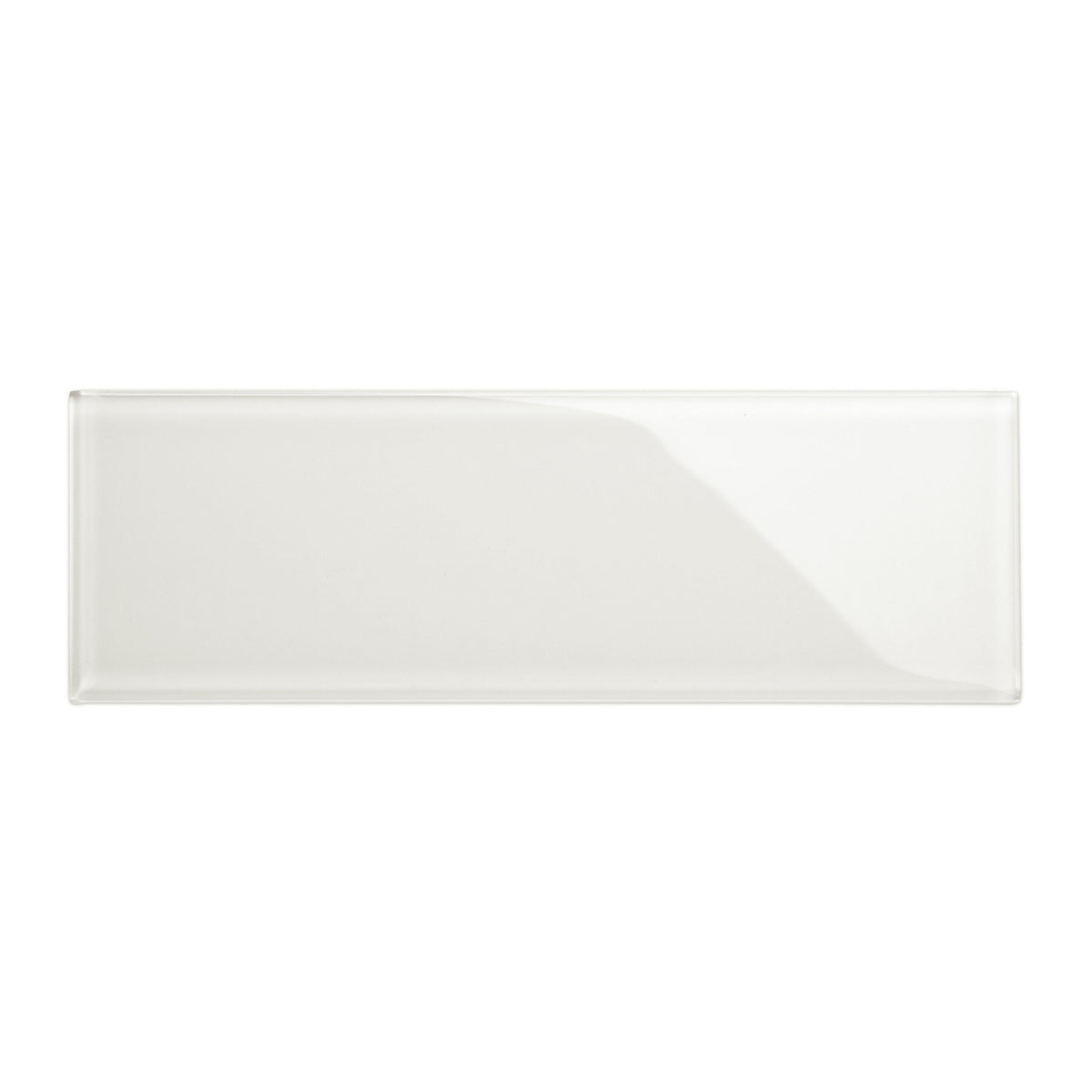 Giorbello (Sample) 4x12 glass subway tiles Agreeable Gray 4-in x 12-in Glossy Glass Brick Subway Wall Tile