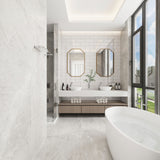 Giorbello (Sample) 4x12 glass subway tiles Agreeable Gray 4-in x 12-in Glossy Glass Brick Subway Wall Tile