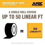 APOC Incredible Tape Fleece-Top Roof Seam Tape, 4 in x 50 ft