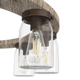 Hunter Devon Park 9-Light Matte Copper Farmhouse Led Crystal Chandelier