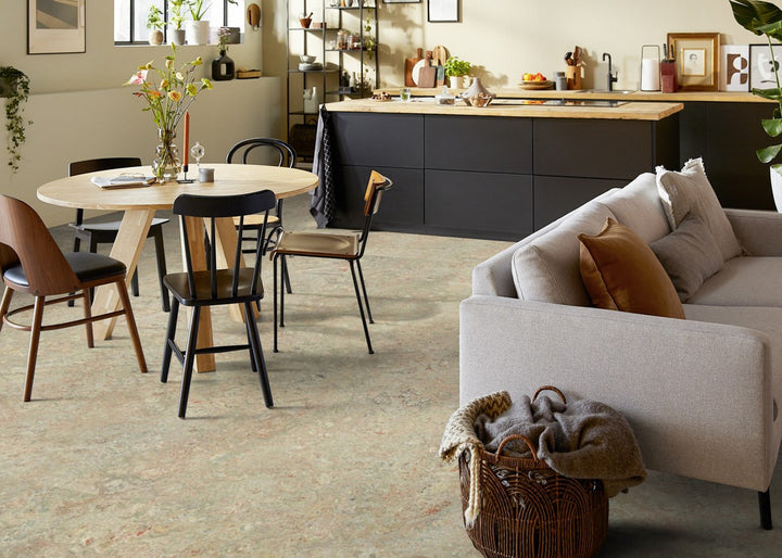 Forbo Flooring Systems Marmoleum Cinch Loc Seal Agate 10-mm T x 12-in W x 36-in L Waterproof Tile Look Laminate Flooring (20.34-sq ft / Carton)