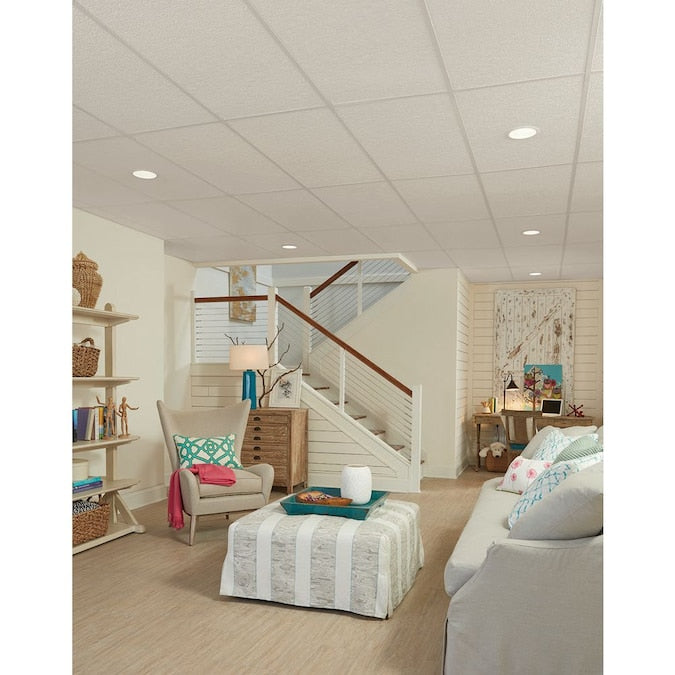 Armstrong Ceilings Impression White Mineral Fiber Drop Ceiling Tile Sample