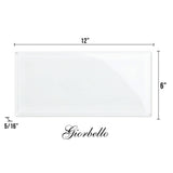 Giorbello (Sample) 6x12 Glass Subway Tiles Bright White 6-in x 12-in Glossy Glass Brick Subway Wall Tile