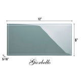 Giorbello Classic Premium Slate 6-in x 12-in Glossy Glass Subway Wall Tile (5-sq. ft/ Carton)