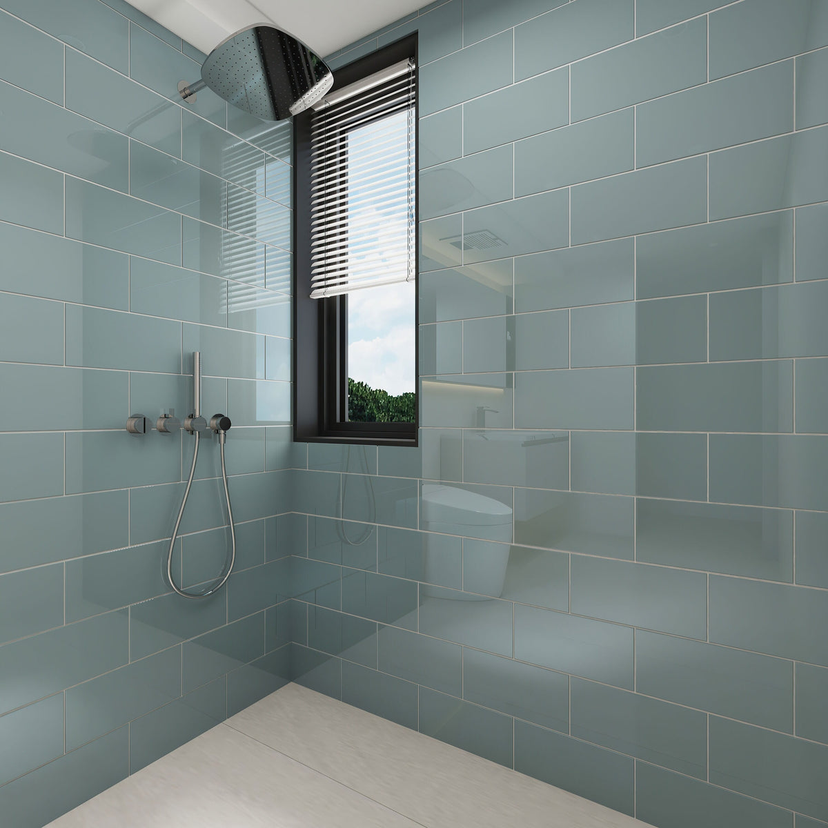 Giorbello Classic Premium Slate 6-in x 12-in Glossy Glass Subway Wall Tile (5-sq. ft/ Carton)
