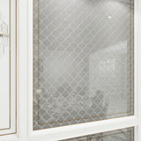 Giorbello (Sample) Glass Arabesque Tiles Light Gray 4-1/2-in x 4-1/2-in Glossy Glass Lantern Subway Wall Tile