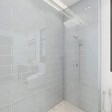 Giorbello Classic Premium True Gray 6-in x 12-in Glossy Glass Subway Wall Tile (5-sq. ft/ Carton)