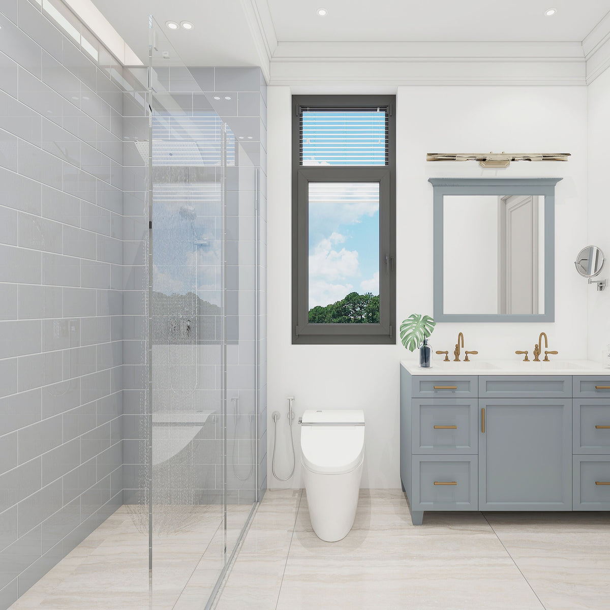 Giorbello (Sample) 6x12 glass subway tiles True Gray 6-in x 12-in Glossy Glass Brick Subway Wall Tile