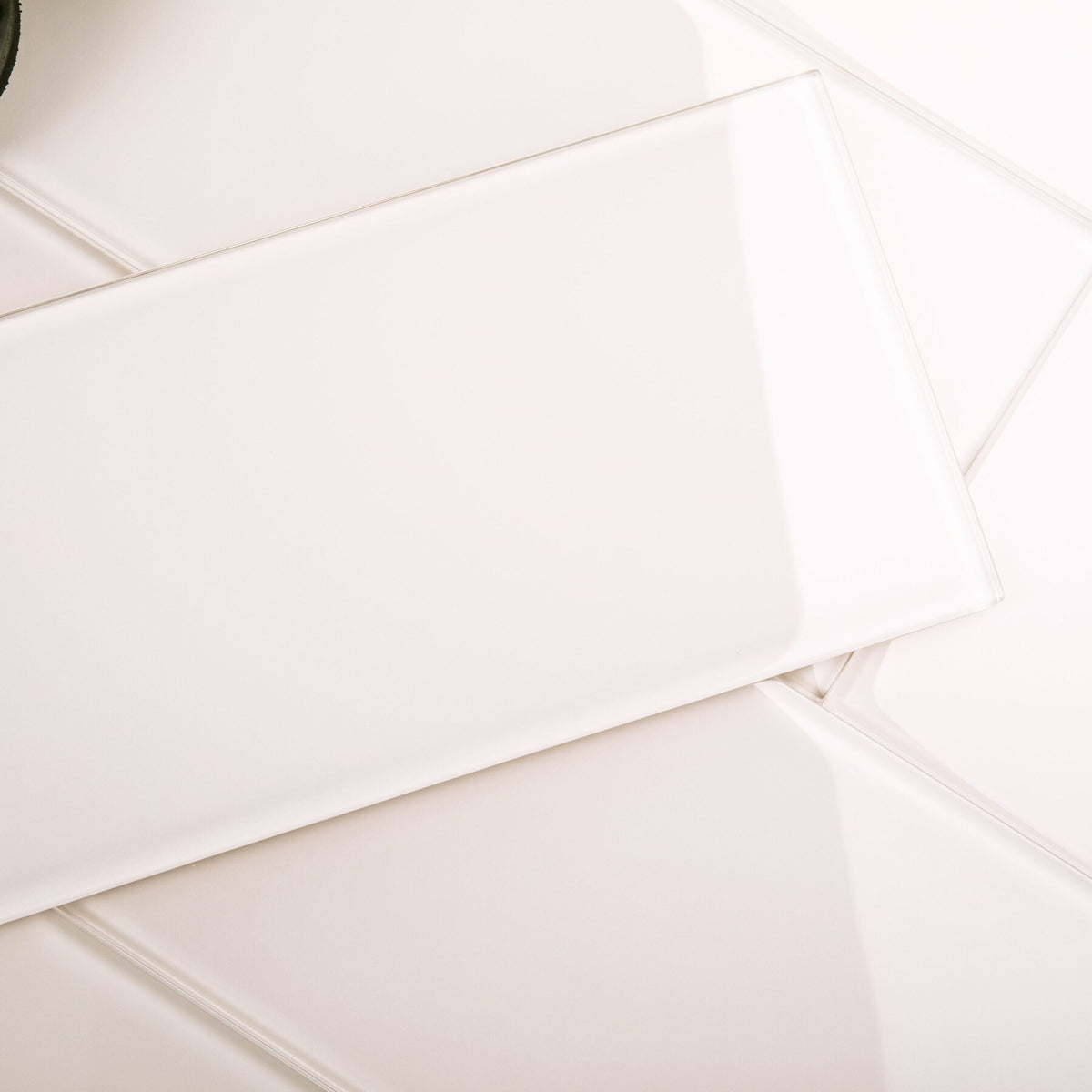 Giorbello Classic Premium Rose Pale Pink 6-in x 12-in Glossy Glass Subway Wall Tile (5-sq. ft/ Carton)
