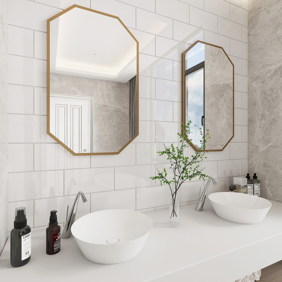 Giorbello Classic Premium Agreeable Gray 6-in x 12-in Glossy Glass Subway Wall Tile (5-sq. ft/ Carton)