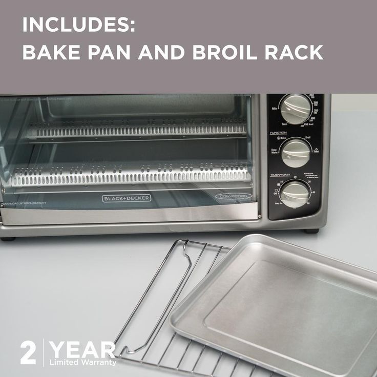 1500 W 6-Slice Stainless Steel Toaster Oven with Built-In Timer