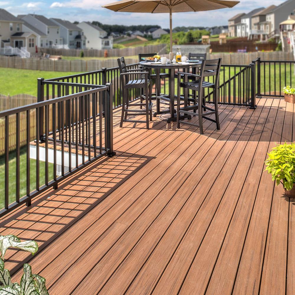 Trex Transcend 2-in x 6-in x 16-ft Tiki Torch Square Composite Deck Board