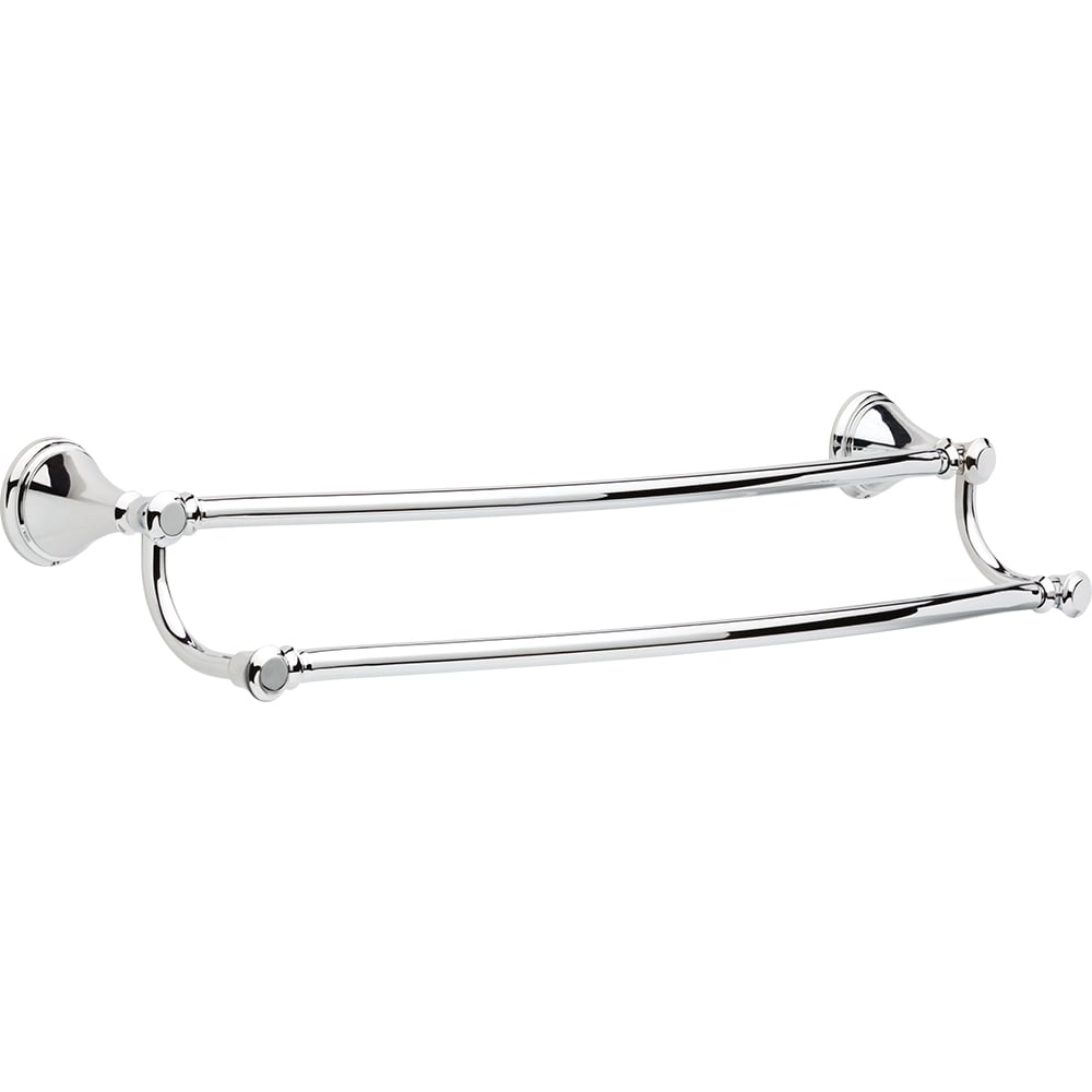 Delta Cassidy 24-in Double Chrome Wall-Mount Double Towel Bar