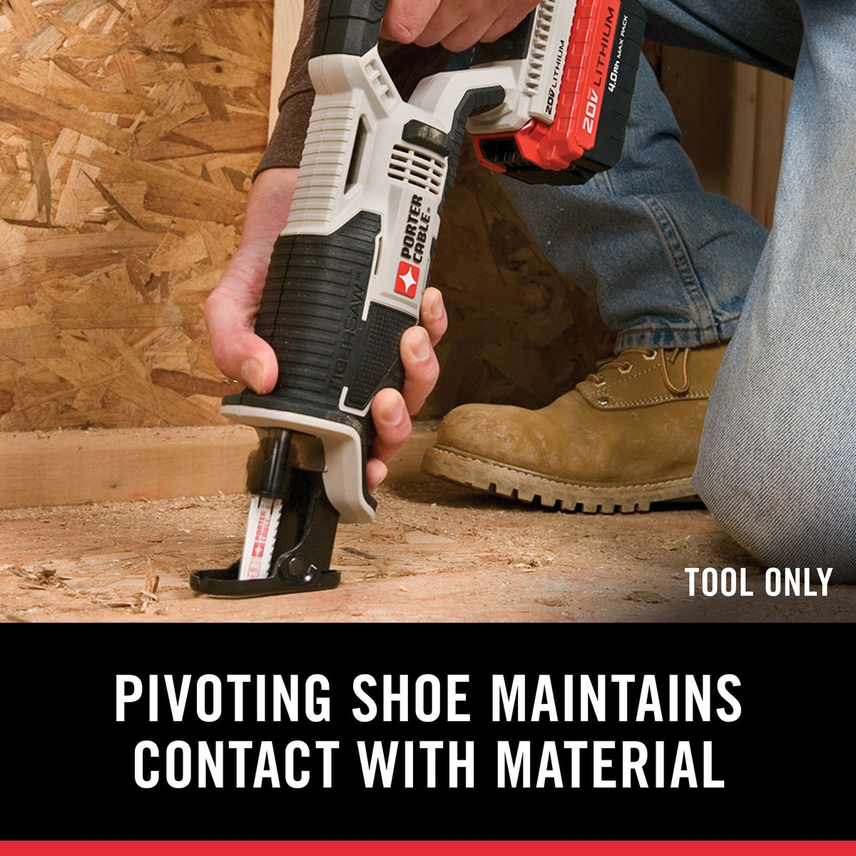 PORTER-CABLE 20-Volt Max Variable Speed Cordless Reciprocating Saw (Bare Tool Only)