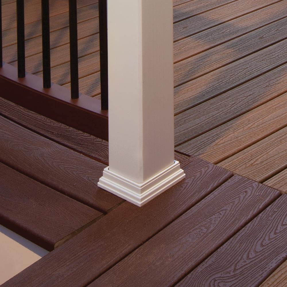Trex 6-in x 6-in Classic White Composite Deck Post Base Trim
