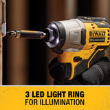 DEWALT XTREME 12-Volt MAX 1/4-in Variable Speed Brushless Cordless Impact Driver Kit, DCF801F2 (2 Batteries, Charger, Bag)