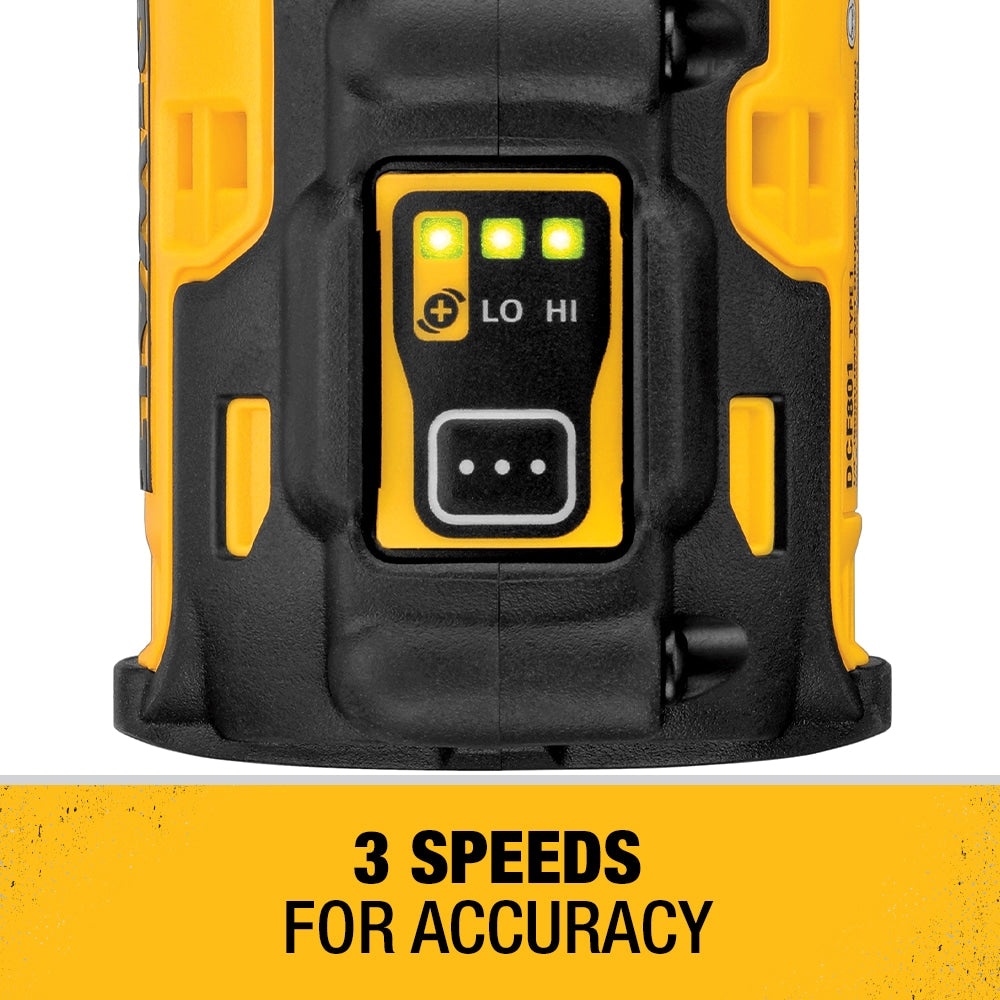 DEWALT XTREME 12-Volt MAX 1/4-in Variable Speed Brushless Cordless Impact Driver Kit, DCF801F2 (2 Batteries, Charger, Bag)