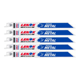 LENOX METALWOLF 5-Pack 8-in 18-TPI Bi-Metal Reciprocating Saw Blades for Metal Cutting