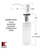 Keeney Satin Stainless Deck-Mount Soap and Lotion Dispenser, 10-oz Capacity