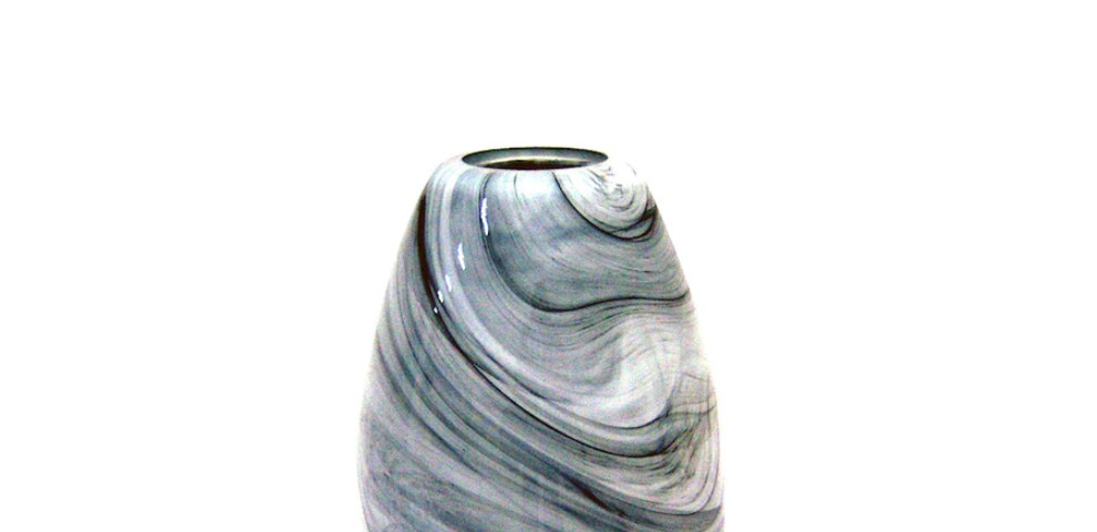 Portfolio 7.88-in H x 4.75-in W Granite Storm Art Glass Cylinder Pendant Light Shade