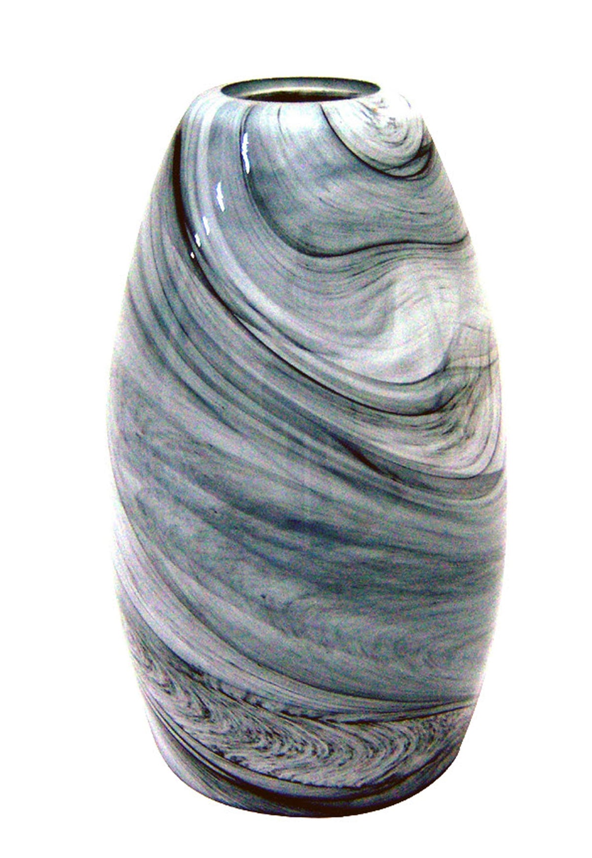 Portfolio 7.88-in H x 4.75-in W Granite Storm Art Glass Cylinder Pendant Light Shade