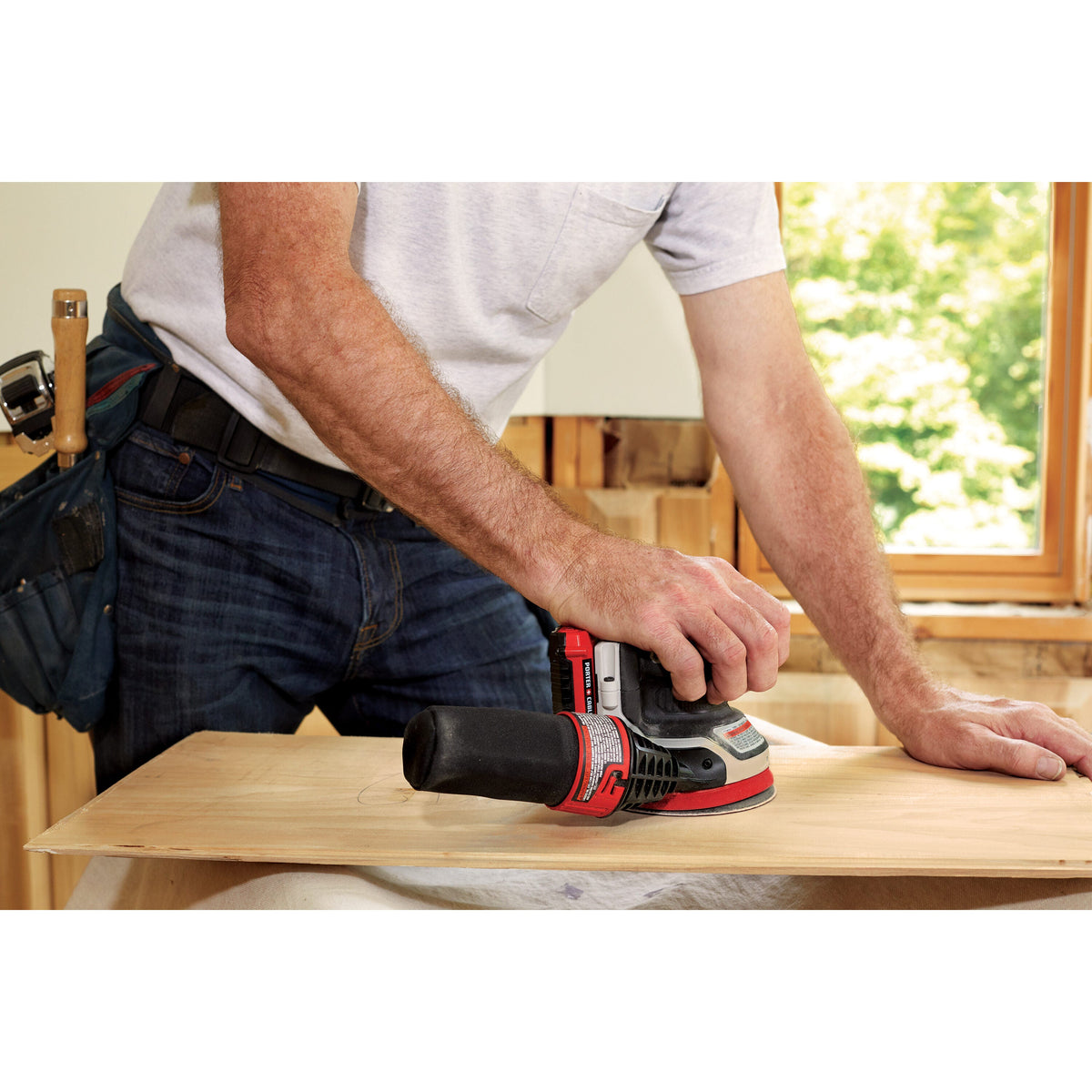 PORTER-CABLE 20-Volt Cordless 5-in Random Orbital Sander, Bare Tool with Dust Management, 12,000 OPM (PCCW205B)