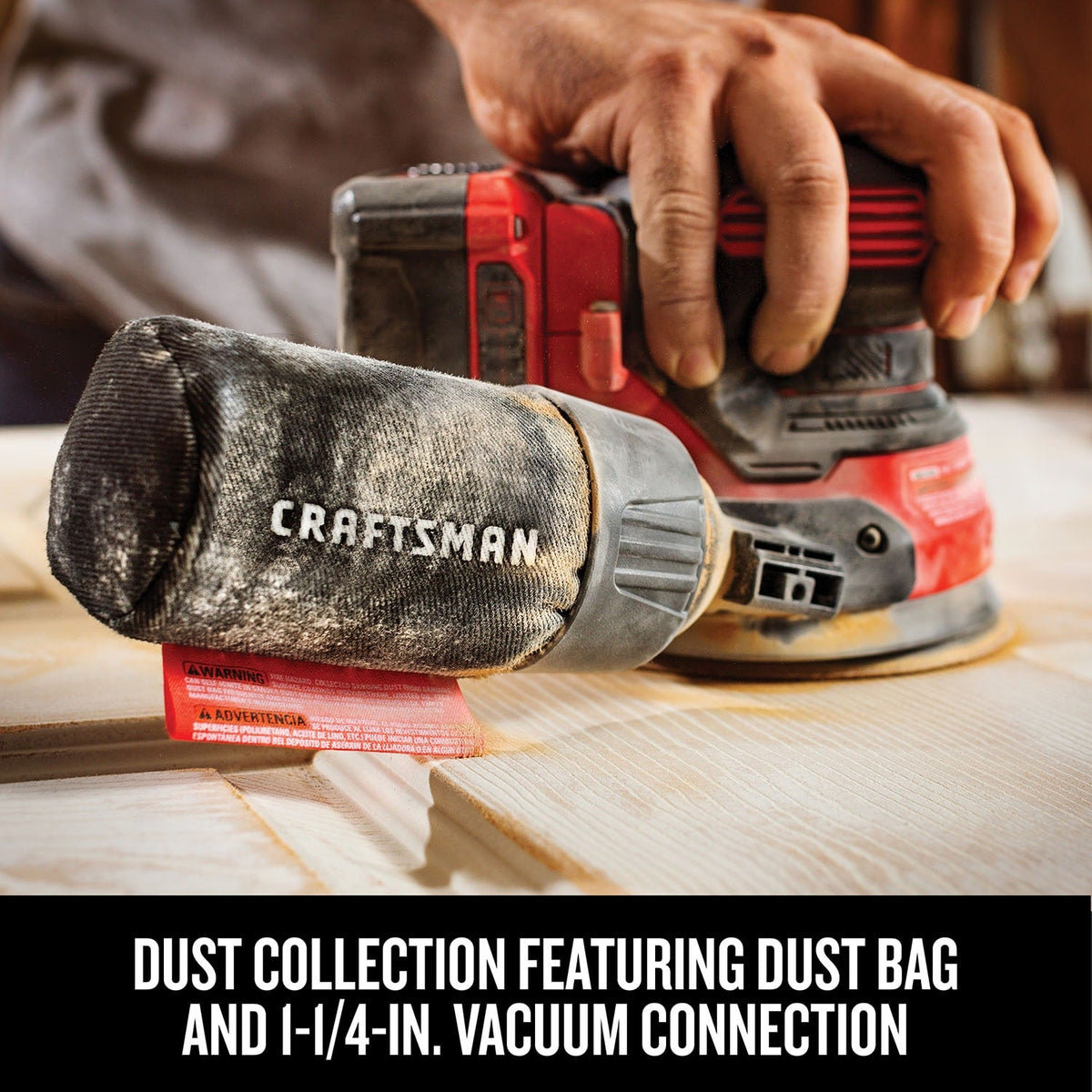 CRAFTSMAN V20 20-Volt Cordless Random Orbital Sander, 5-Inch (Tool Only)