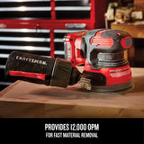 CRAFTSMAN V20 20-Volt Cordless Random Orbital Sander, 5-Inch (Tool Only)
