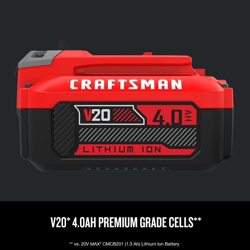 CRAFTSMAN V20 20-Volt Max 4.0Ah Lithium-Ion Battery & Charger Kit